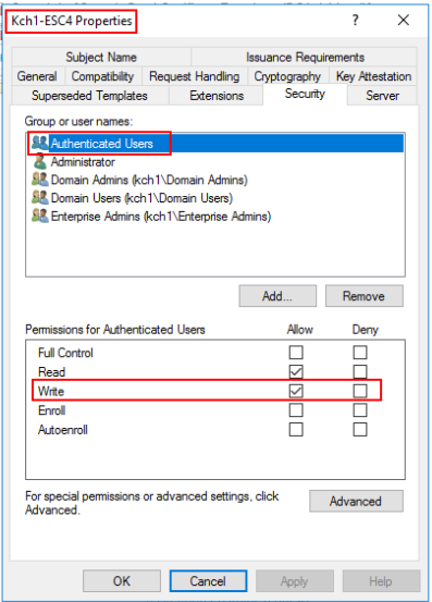 şablonda yetki değiştirme