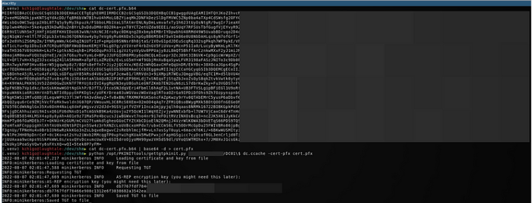 PKINITtools Pass the Certificate Kodu