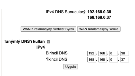 ıp adresi değiştirme