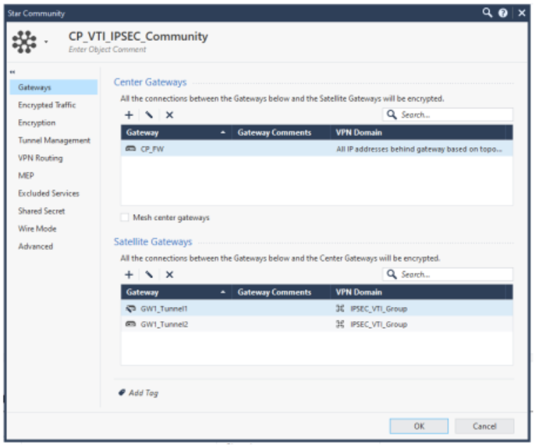 Checkpoint Route Base VPN-VTI Tunnel Interface 