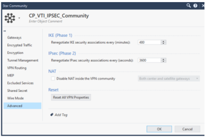 Checkpoint Route Base VPN-VTI Tunnel Interface 