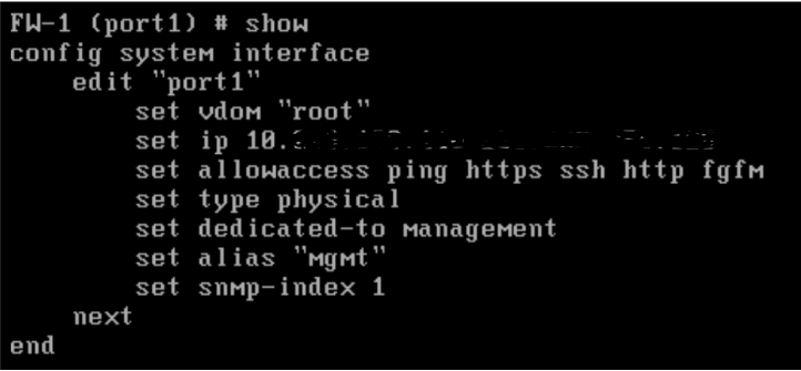 fortigate firewall arayüzü