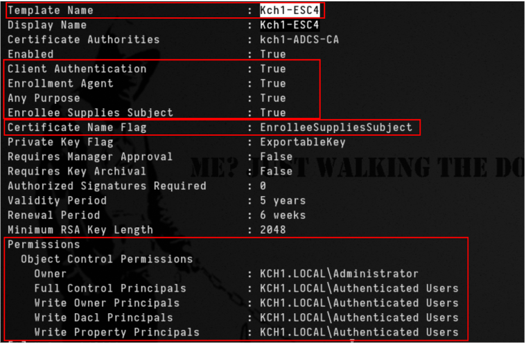 sertifika şablonu yetki değişimi